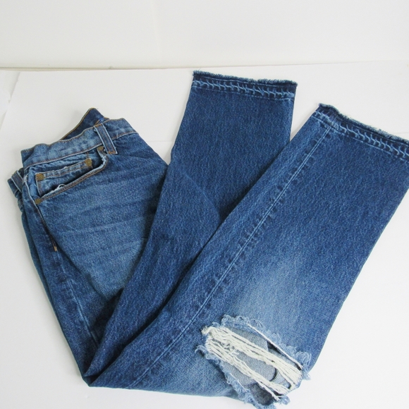 Current/Elliott Denim - CURRENT ELLIOTT Dark Wash, Destroyed, SZ 25x28"